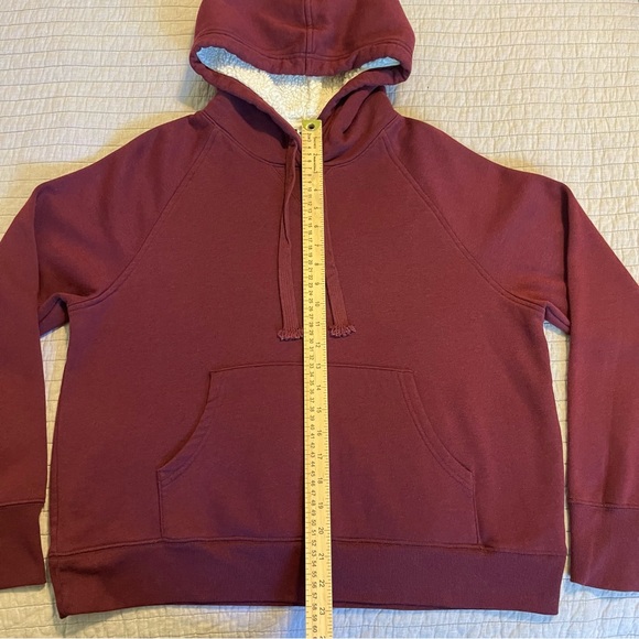 Old Navy Women's Sherpa Lined Hoodie Raisin Arizona Size Large 647497-09 - Picture 4 of 8